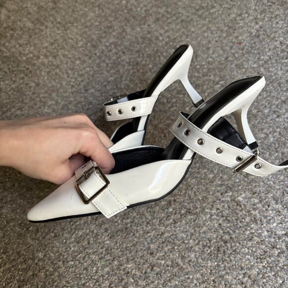 Women's White Mules - Picture 3 of 3